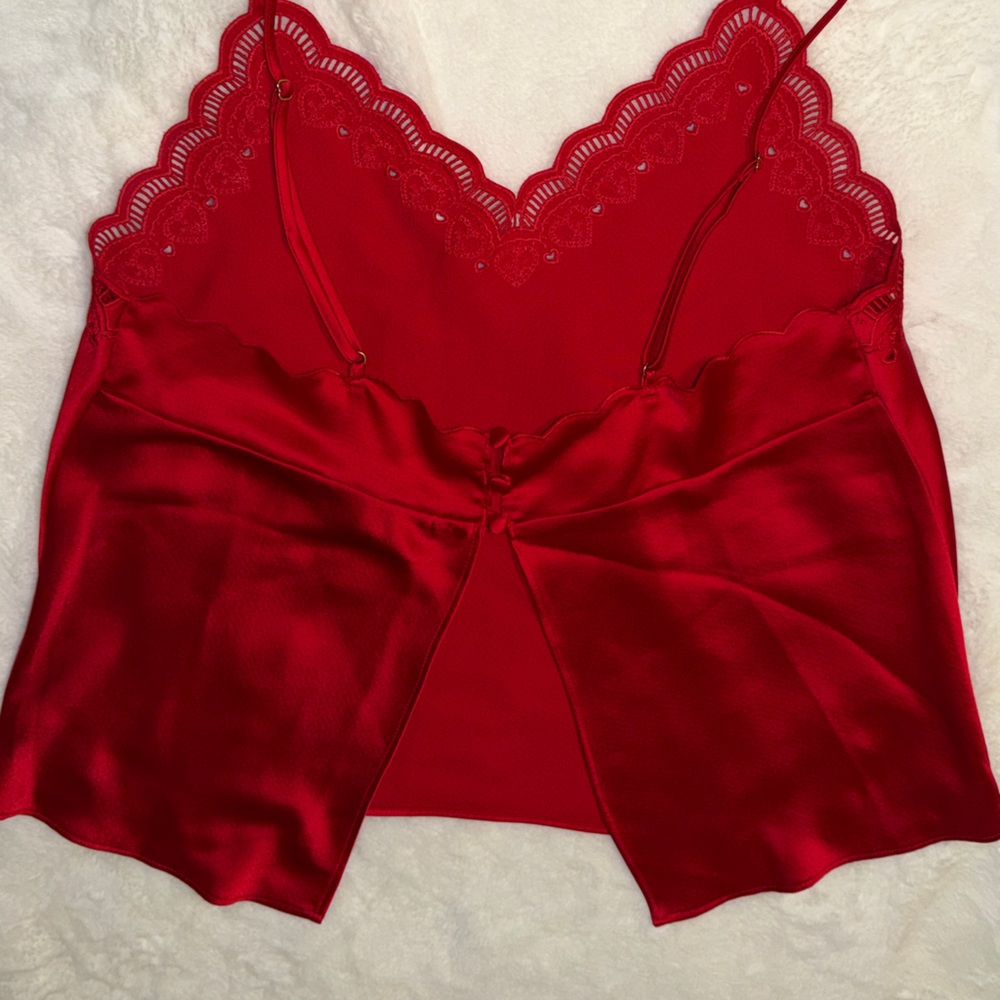 Victoria's Secret Red Satin Camisole and Shorts Set - Picture 4 of 6